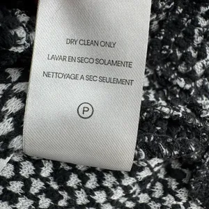 Calvin Klein Women XL Textured Boucle Hooded Sweater Black White Pullover Cozy thumbnail 7