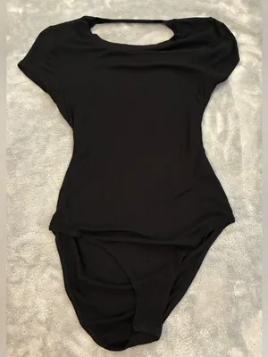 Women’s my LAnd Brand Black Short Sleeve Bodysuit Size Small thumbnail 1