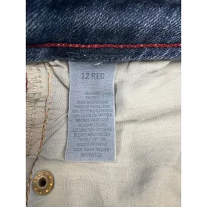 American Eagle Hipster Jeans Womens 12 Reg Blue Flare Leg Y2K Vintage 2002 thumbnail 7