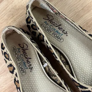 Women's Cleo‎ Leopard Print Knit Casual Pointed Toe Ballet Flats Tan 7 thumbnail 8