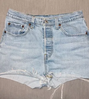 Levi’s 501 Light Wash High Rise Denim Shorts 27” Waist thumbnail 1