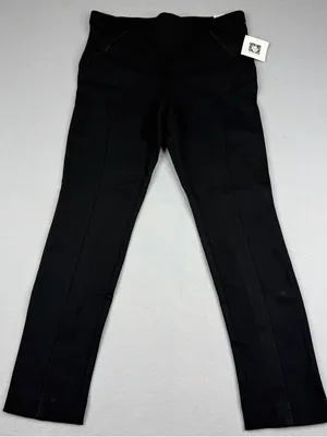 Anne Klein Black Pull On Slim Ankle Pants Women's 10 Stretch NWT thumbnail 1