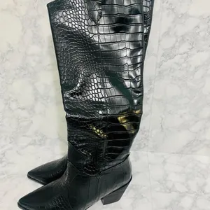 Princess Polly Black Riley Boots thumbnail 1
