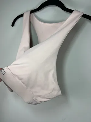 Fabletics On-The-Go Medium Impact Sports Bra Soft Shell Pink Padded Pocket Sz XL thumbnail 6