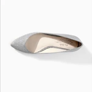 Zara Glitter Slip On Point Toe Ballet Flats in‎ Silver Size 38 or 7.5 thumbnail 8