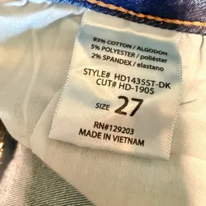 Hidden Jeans Tracey High Rise Straight‎ Leg Distressed Blue Denim Jeans Size 27 thumbnail 5