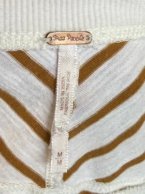 Sz M Free People Cotton Tuscaloosa Hard Candy Striped Crochet Cuff Long Sleeve thumbnail 7