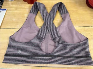 748. Lululemon Energy Bra in a purple and grey sz 8 thumbnail 2