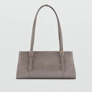 Mango MNG - gray top handle shoulder faux leather bag thumbnail 2