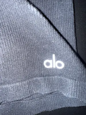 Alo Seamless Ribbed Mellow Onesie - Black thumbnail 5