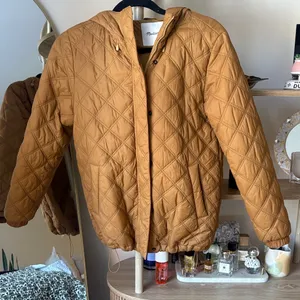 Madewell KQuilted Hooded Jacket - Tan thumbnail 3