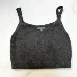 Barefoot Dreams CozyChic Luxe Crop Camisole - Carbon - Small - NWT thumbnail 2