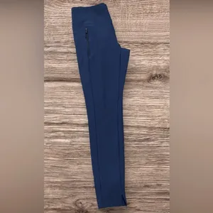 Athleta Stella Tight Leggings Navy Blue Zip Pockets Sz Small Ankle Stretch Pant thumbnail 5