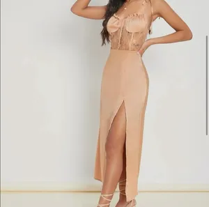 Satin Lace Corset Maxi Dress/gown thumbnail 4