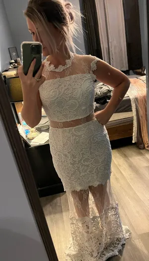 Floral Lace Cut Out Dress thumbnail 1