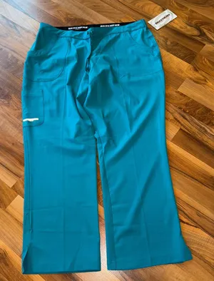 Skechers‎ by Barco Teal Relaxed Fit Drawstring Scrub Pant Women 2XL Petite new thumbnail 1