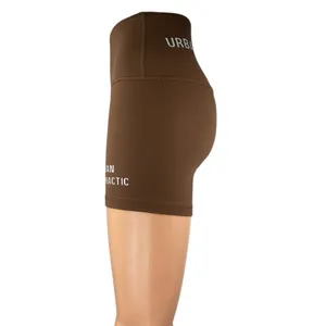 Urban Chiropractic Women's Brown High Waist Athletic Activewear Biker Shorts S thumbnail 2