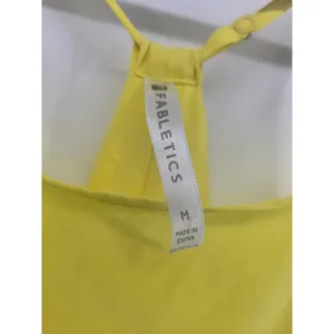 Fabletics Romper Womens Medium Yellow‎ Activewear Racerback Elastic Waist thumbnail 2