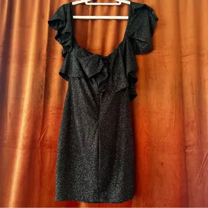 Monaco Glittery Off-the-Shoulder Bodycon Mini Dress thumbnail 4