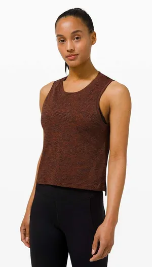 Lululemon Train to Be Tank Dot Camo Dark Terracotta Brown Mesh Relaxed‎ Fit thumbnail 1