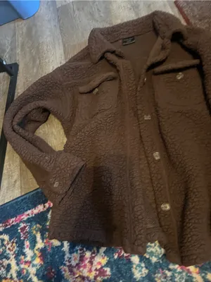 32 heat Cozy Brown Sherpa Shacket - Women's Jacket thumbnail 4