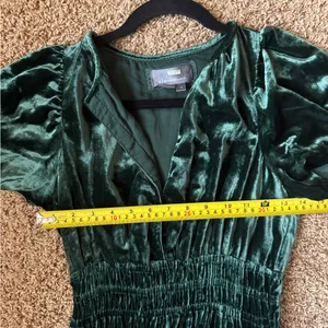 Anthropologie Somerset green velvet Maxi Dress size XS‎ thumbnail 9