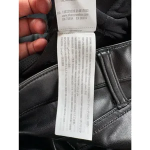 Abercrombie & Fitch The 90s Straight Ultra High Rise Black Leather Pants Size 29 thumbnail 5