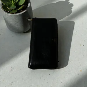 Fossil Black Leather Zip Around Continental‎ Wallet Organizer thumbnail 4