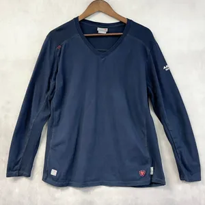 Ariat Womens FR AC Long Sleeve Work Shirt XL Navy Flame Resistant Cotton CAT 2 thumbnail 15