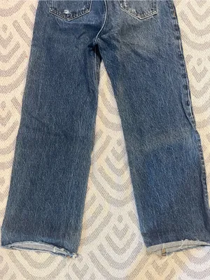 BDG // URBAN OUTFITTERS Vintage Wide Leg High Rise Button Fly Blue Jeans 24 thumbnail 6