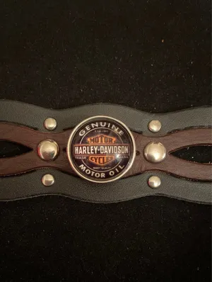 Harley Stud Leather Bracelet thumbnail 3