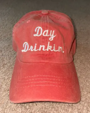 Day Drinkin’ Baseball Cap Red thumbnail 1