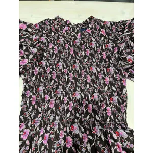 NWOT GAP XS Smocked Ruffle Sleeve Mini Dress‎ thumbnail 7