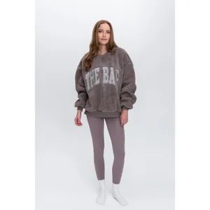 The Bar Gigi Sweatshirt Cinder/Grey Size XL Sherpa Teddy Loungewear Oversized thumbnail 9