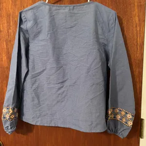 Rebellion Again Women's Top Size Large Blue thumbnail 3