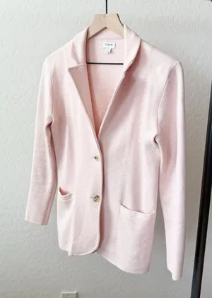 J.Crew Schoolboy Sweater Blazer Pink Knit Cotton thumbnail 1
