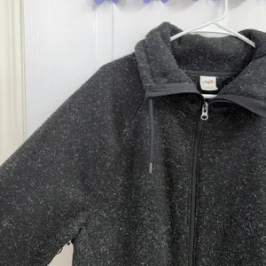 Avia dark gray soft fleece full zip collared active winter jacket XL casual thumbnail 3
