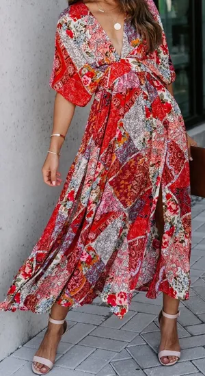 Vici collection patchwork dress 104 thumbnail 1