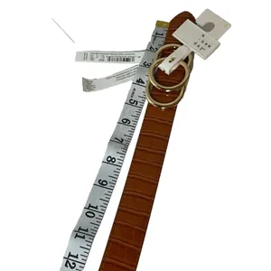 A New Day Women's Cognac & Gold Triple Plaque Belt Size Small NEW! thumbnail 9