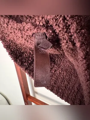 Skims fuzzy Sherpa garnet tank top thumbnail 4
