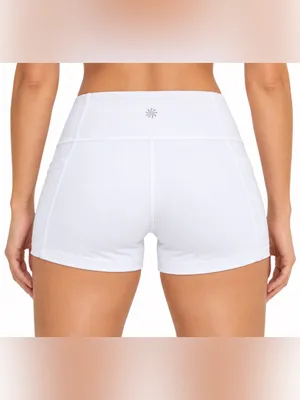 Athleta bike shorts size Small white thumbnail 2