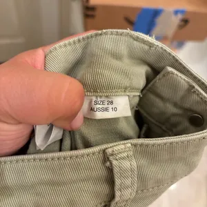 Rolla’s 100% Cotton Green Khaki Sailor High Rise Wide Leg Denim Jeans Size 28 thumbnail 5