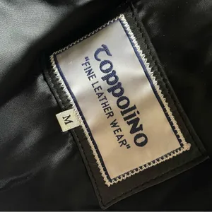Vintage 90s Toppolino Black Soft Leather Long Duster Trench Coat Jacket M thumbnail 7