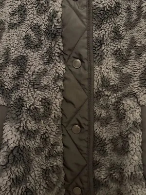 Member's Mark Cozy Sherpa Leopard Print Fleece Snap Button Jacket Medium thumbnail 9