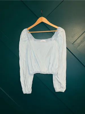 Anthro Cloth & Stone Smocked Square Neck Blouse, Size S thumbnail 3