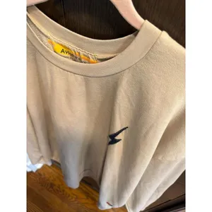 Aviator Nation Bolt Stitch Relaxed Crewneck Sweatshirt in sand women's large thumbnail 2