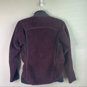 Vintage patagonia deep pile Retro X Plum purple‎ full zip jacket small women's thumbnail 4