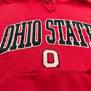 Ohio State Buckeyes Red Embroidered Hoodie Sweatshirt 2XL Womens J. America thumbnail 5