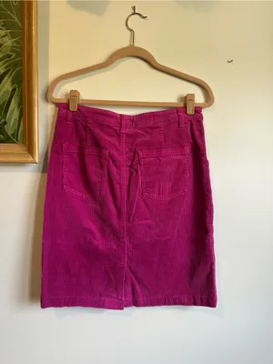 Anthropologie Pilcro Talia Pink Corduroy Skirt Buttons Womens 6 thumbnail 8