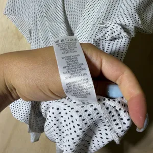 Adrianna Papell Women's Medium White Black Polka Dot Wrap Tie Waist Blouse thumbnail 7